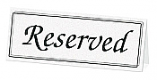 White Table Reserve Cards - Black Ink
