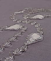 Acrylic Crystal Garland with Maple Leaf Prisms