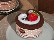 Chocolate Heart Shape Cupcake Towel Favor