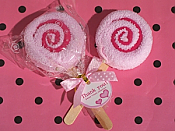 Pink Lollipop Towel Favor