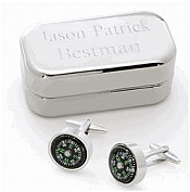 Cufflinks for Wedding with Personalized Case